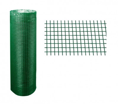Pletivo čtyřhranné (svařovaná síť) zelené PVC - 16 x 16 mm