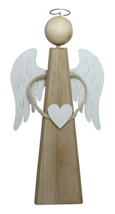 Vánoční dřevěný anděl 10 cm