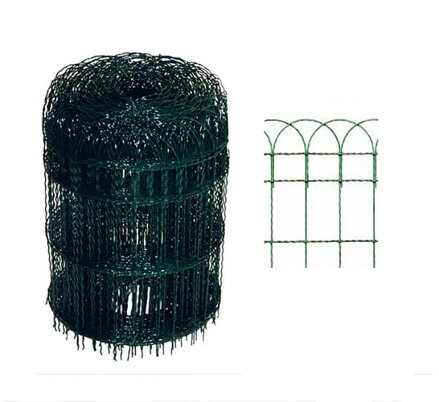 Obloučkové pletivo zelené PVC - výška 40 cm