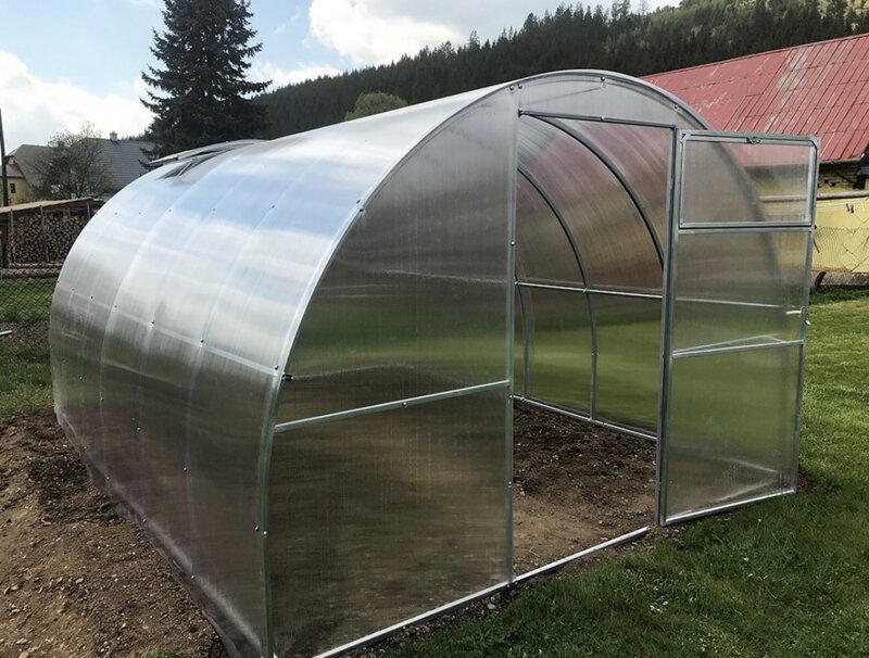 Skleník zahradní GULLIVER 4 x 3 m, oblouk, polykarbonát