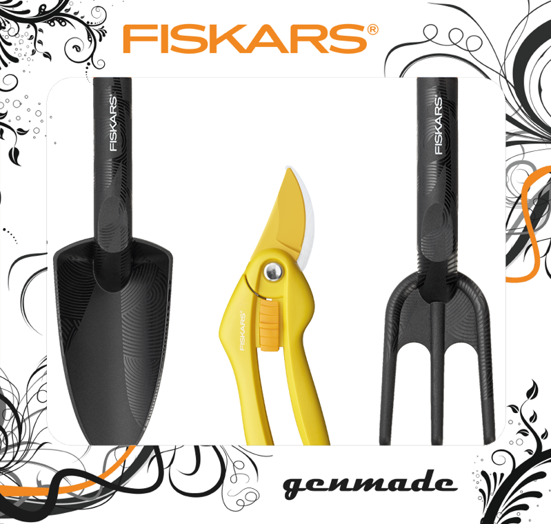 Fiskars Zahradní sada Šafrán - černá