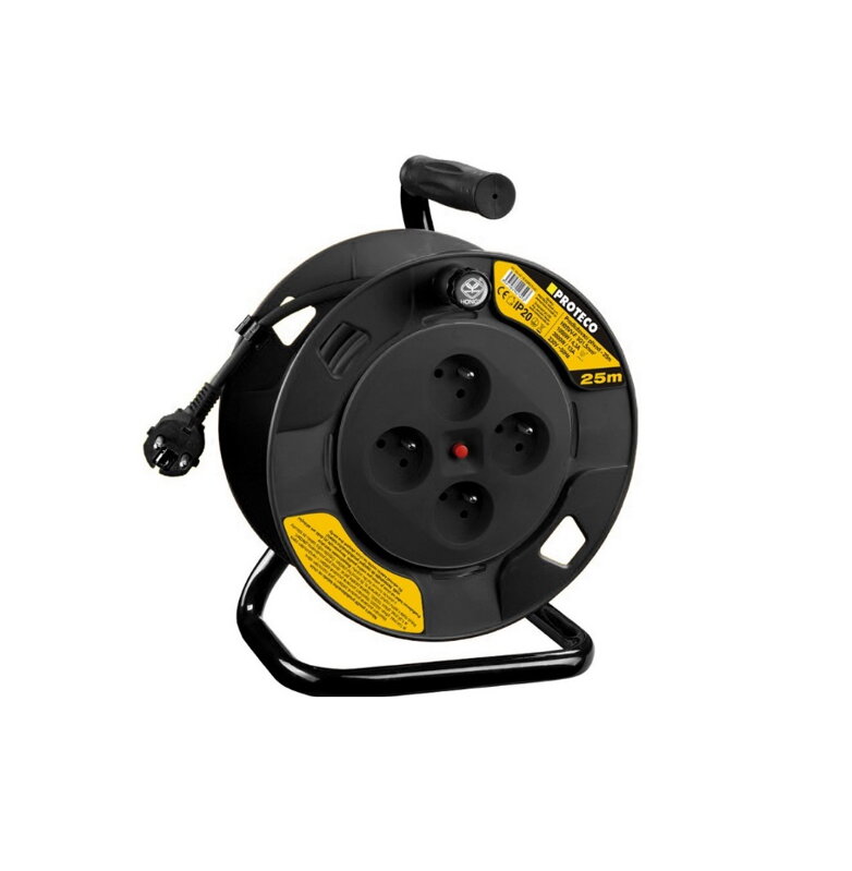 Přívod prodlužovací na bubně - 4 zásuvky 50 m