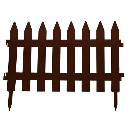 Zahradní plůtek Garden Classic 35 x 320 cm Tmavě hnědý / plastový