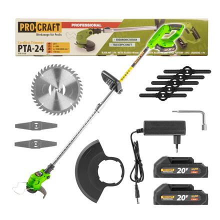 Aku teleskopický vyžínač Procraft PTA24 + 2x baterie a nabíječka