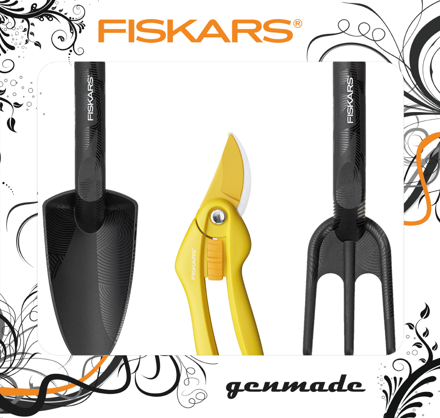 Fiskars Zahradní sada Šafrán - černá