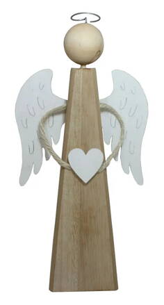 Vánoční dřevěný anděl 35 cm
