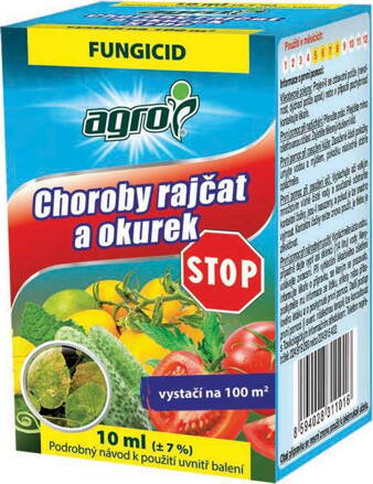 Choroby rajčat a okurek STOP postřik 10 ml