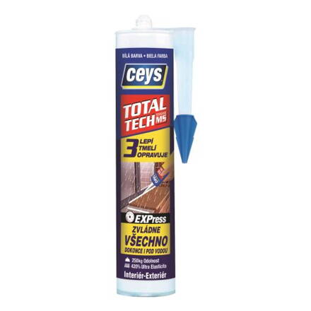 Lepidlo a tmel TotalTech bílé 290 ml